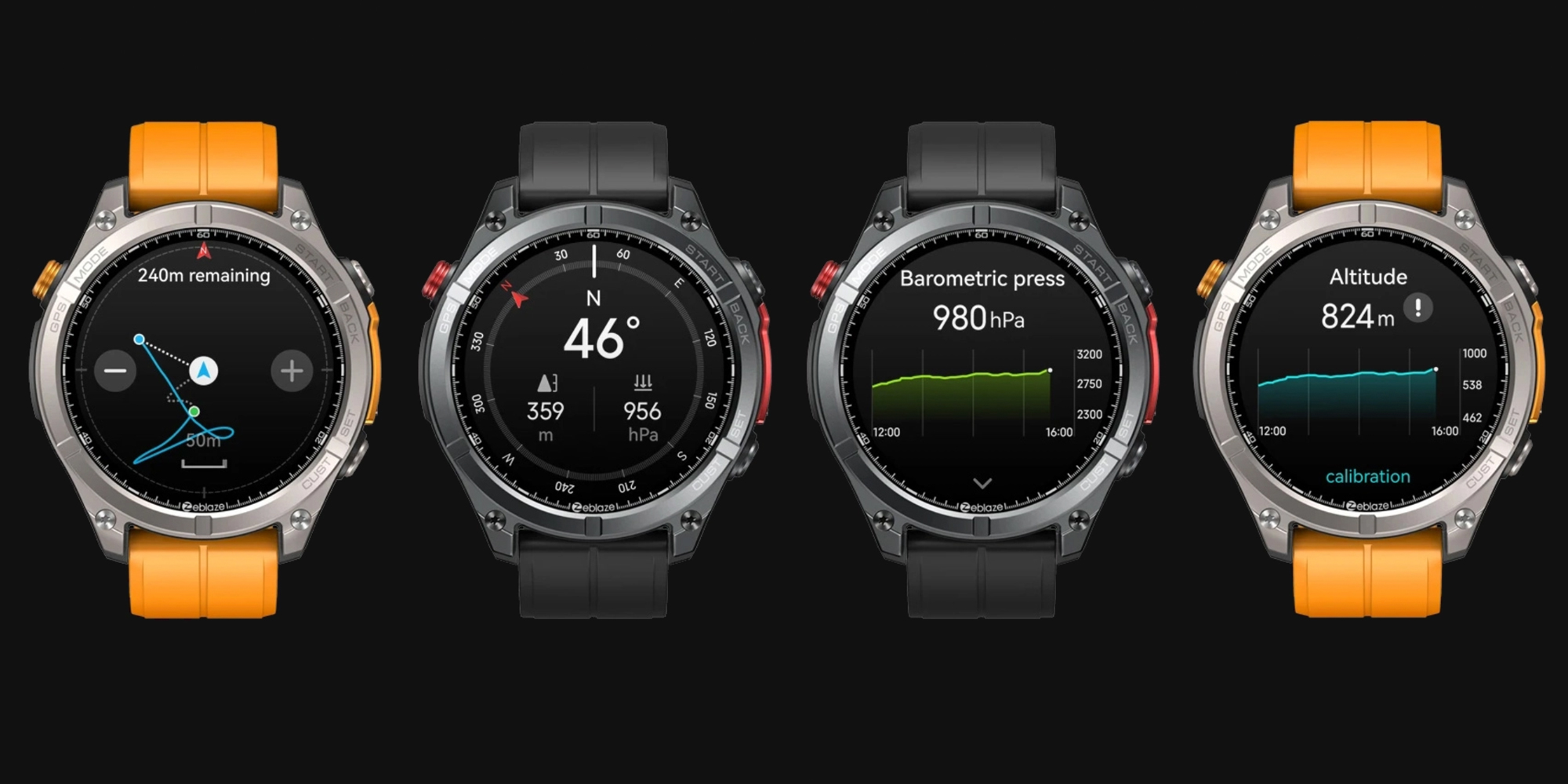 width=100% Smartwatch Zeblaze Stratos 4 - pomarańczowy